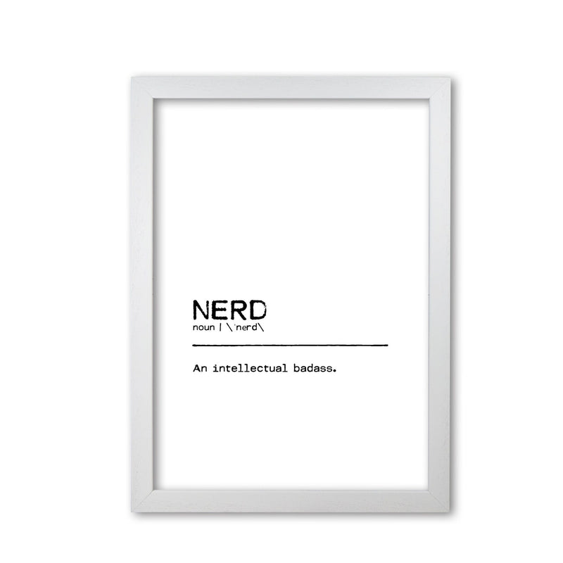 Nerd badass definition quote fine art print by orara studio