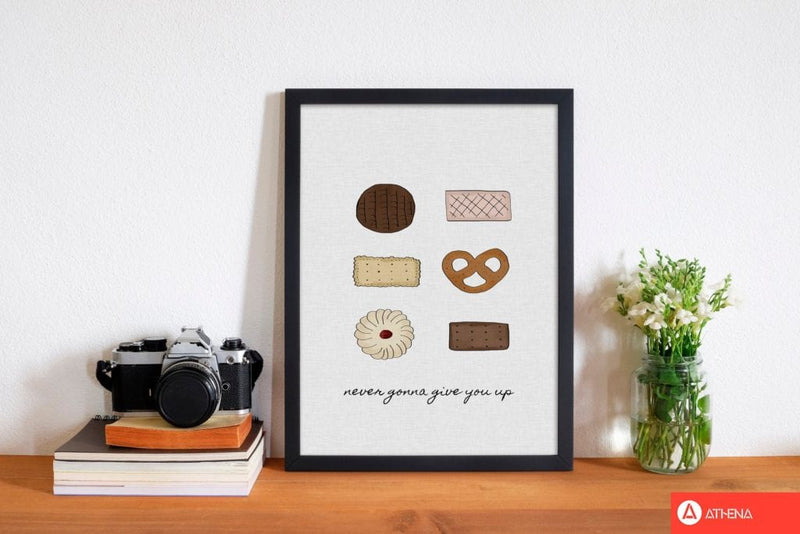 Never gonna give you up fine art print by orara studio, framed kitchen wall art