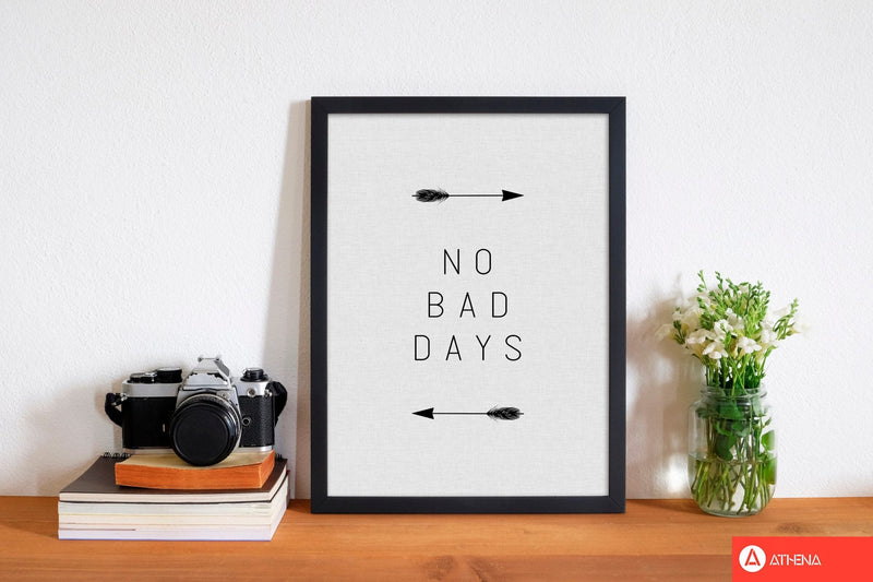 No bad days arrow quote fine art print by orara studio