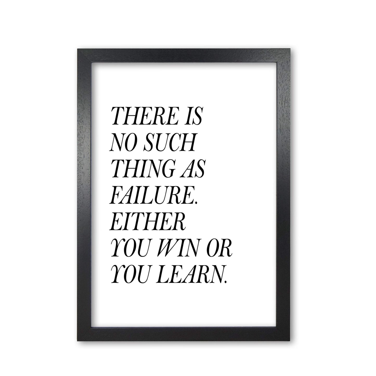 No such thing as failure modern fine art print, framed typography wall art