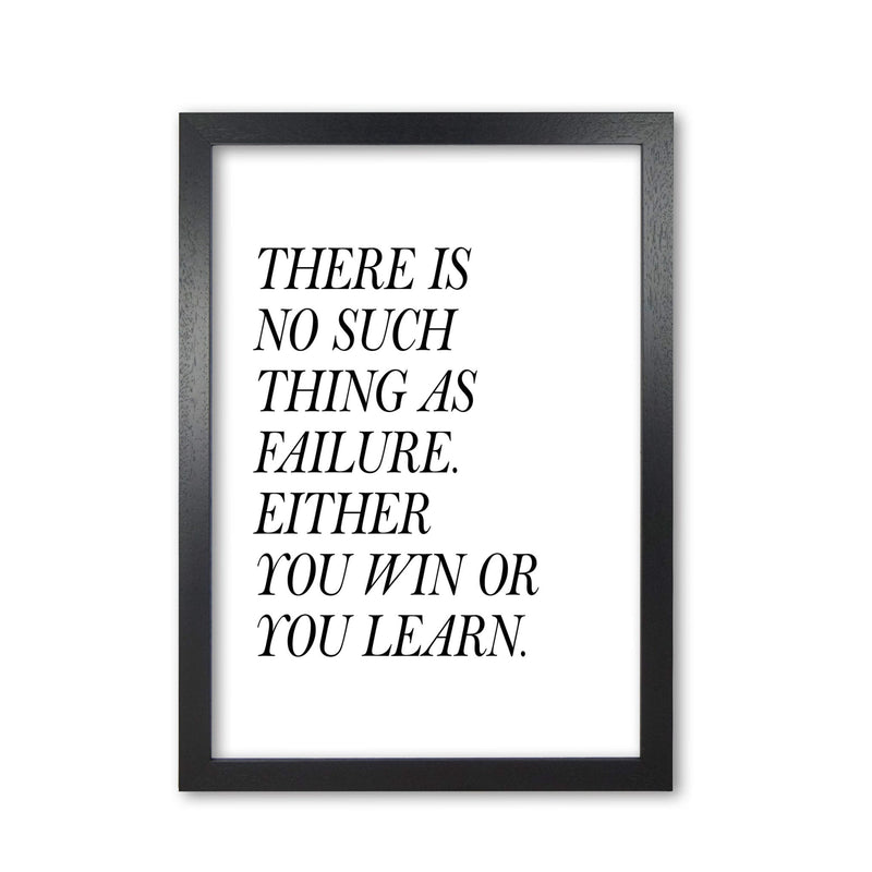 No such thing as failure modern fine art print, framed typography wall art