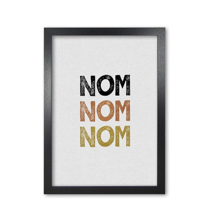 Nom nom nom fine art print by orara studio, framed kitchen wall art