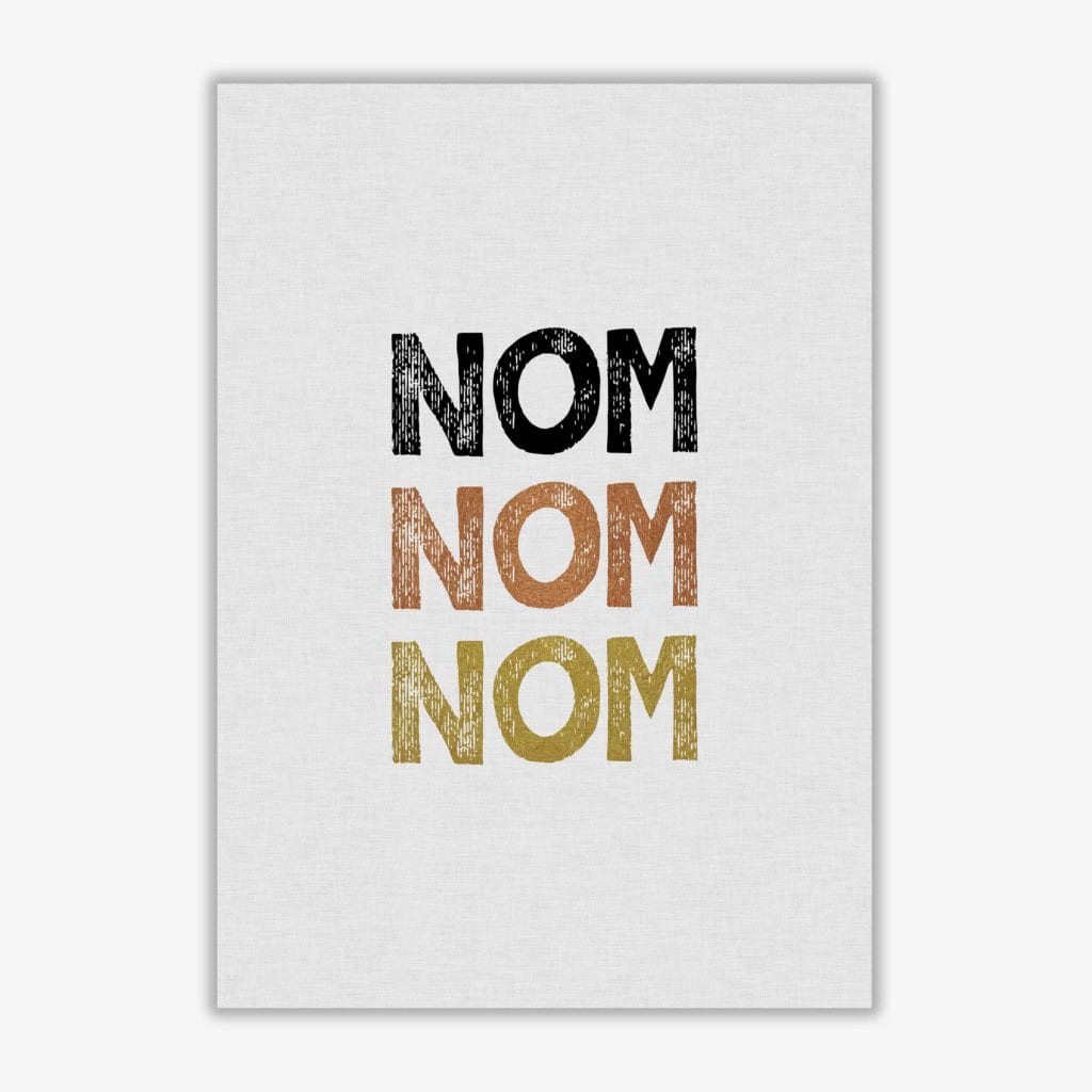 Nom nom nom fine art print by orara studio, framed kitchen wall art