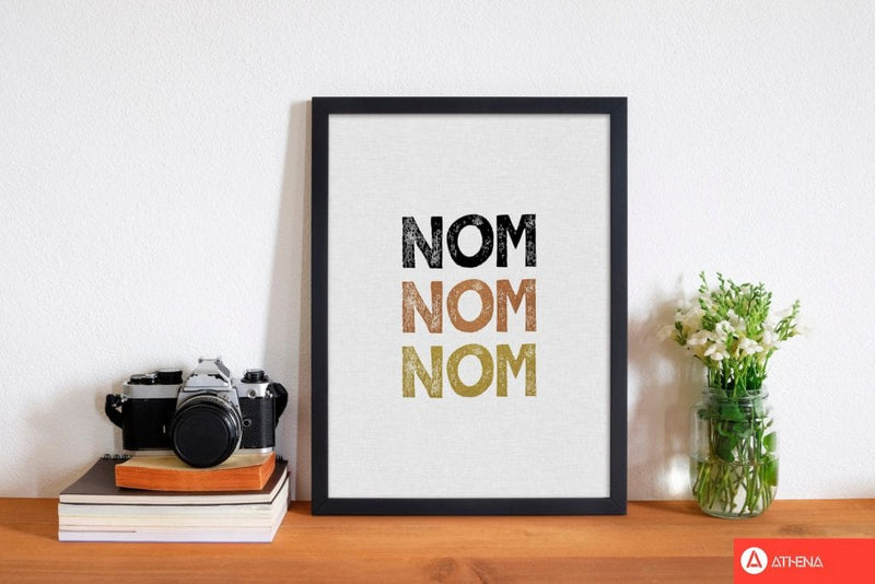 Nom nom nom fine art print by orara studio, framed kitchen wall art