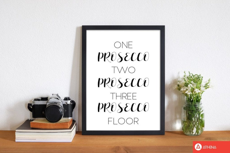 One prosecco two prosecco modern fine art print, framed kitchen wall art