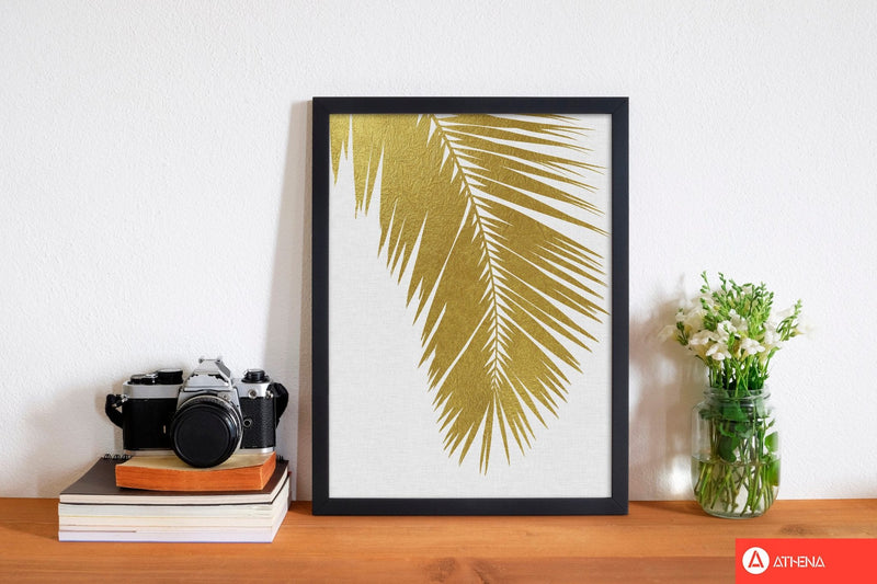 Palm leaf gold i fine art print by orara studio, framed botanical &
