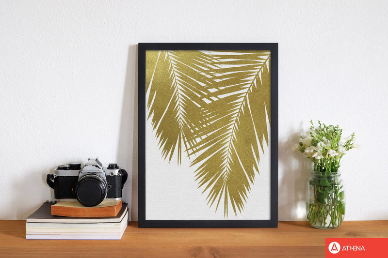 Palm leaf gold ii fine art print by orara studio, framed botanical &