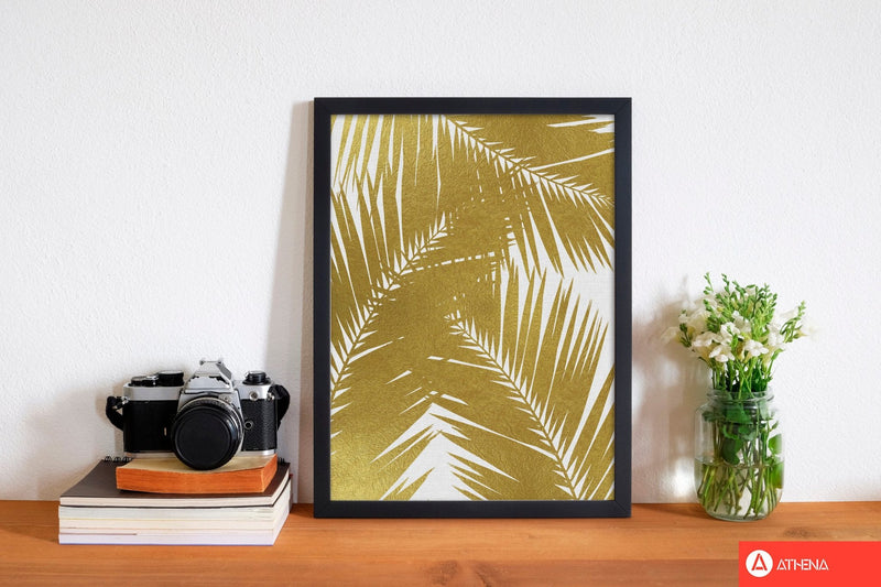 Palm leaf gold iii fine art print by orara studio, framed botanical &