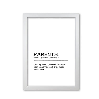 Parents memories definition quote fine art print by orara studio