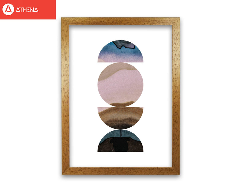 Pastel and sand abstract circles modern fine art print