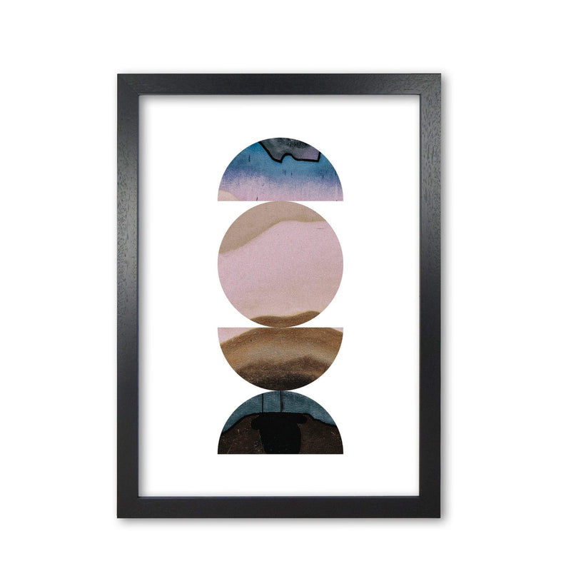 Pastel and sand abstract circles modern fine art print