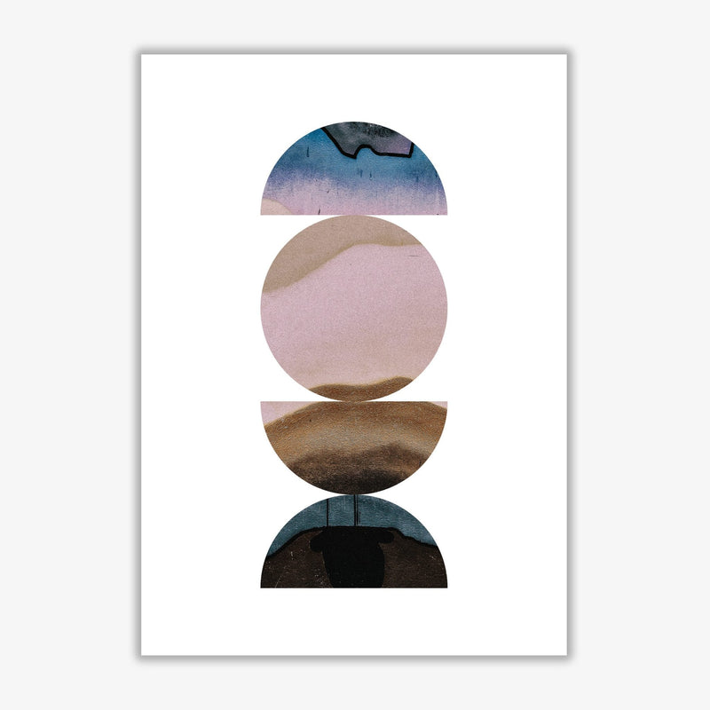 Pastel and sand abstract circles modern fine art print