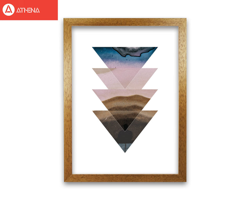 Pastel and sand abstract triangles modern fine art print
