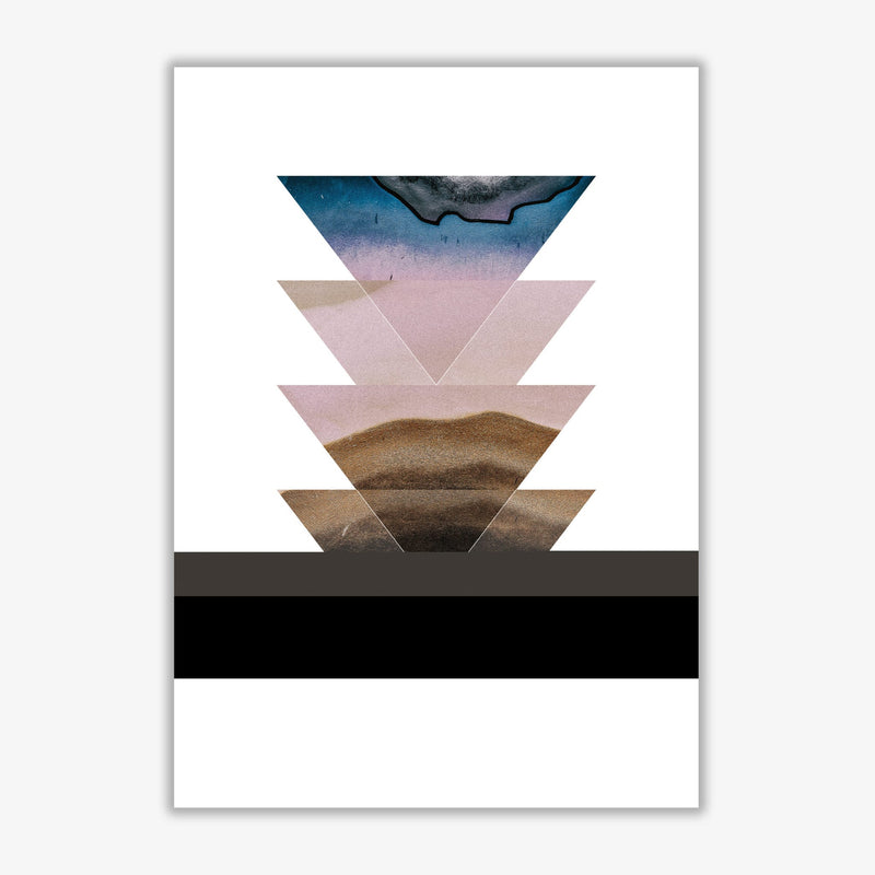Pastel and sand abstract triangles modern fine art print