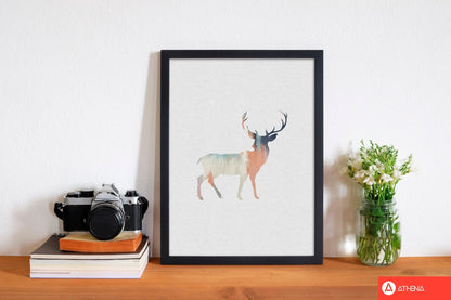 Pastel deer i fine art print by orara studio