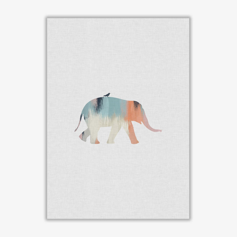 Pastel elephant fine art print by orara studio
