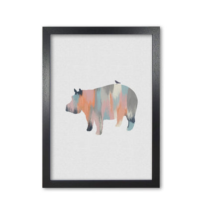 Pastel hippo fine art print by orara studio