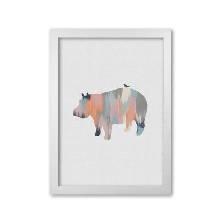 Pastel hippo fine art print by orara studio