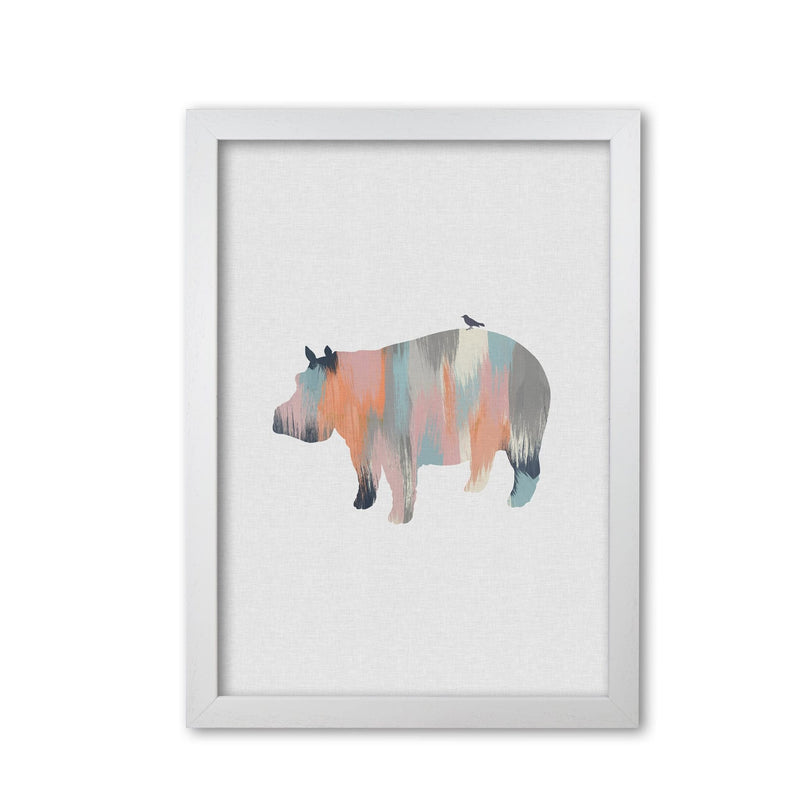 Pastel hippo fine art print by orara studio