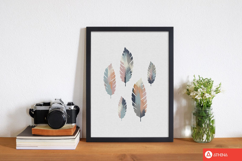 Pastel leaves fine art print by orara studio, framed botanical &