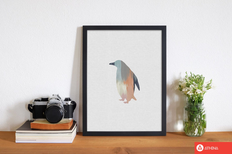 Pastel penguin fine art print by orara studio
