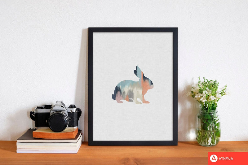 Pastel rabbit fine art print by orara studio