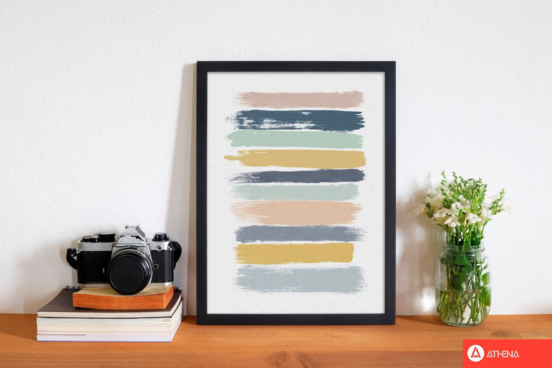 Pastel stripes fine art print by orara studio
