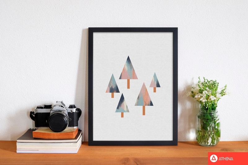 Pastel trees fine art print by orara studio, framed botanical &