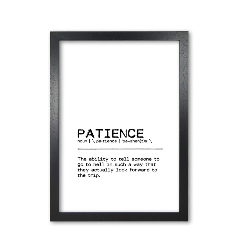Patience hell definition quote fine art print by orara studio