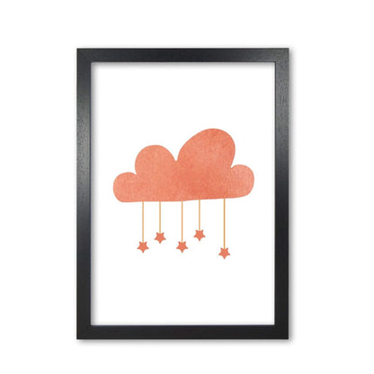 Peach cloud watercolour modern fine art print