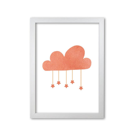 Peach cloud watercolour modern fine art print