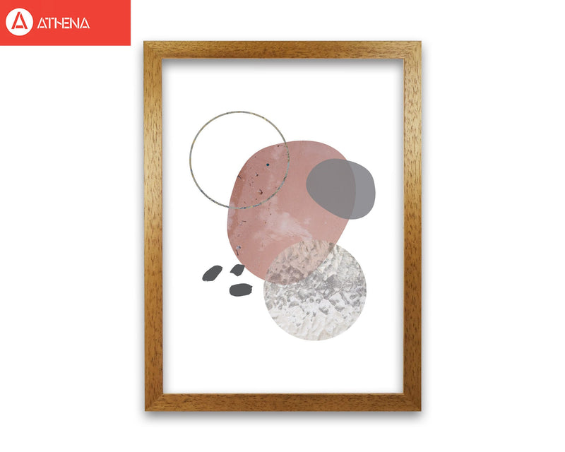 Peach, sand and glass abstract shapes modern fine art print