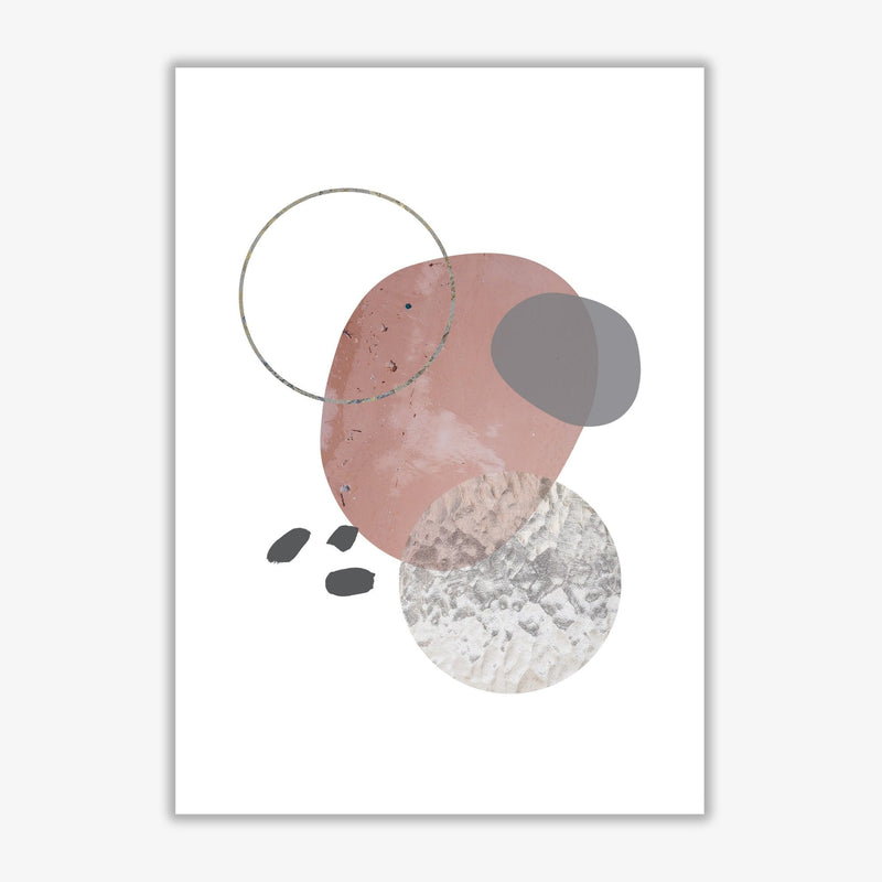 Peach, sand and glass abstract shapes modern fine art print