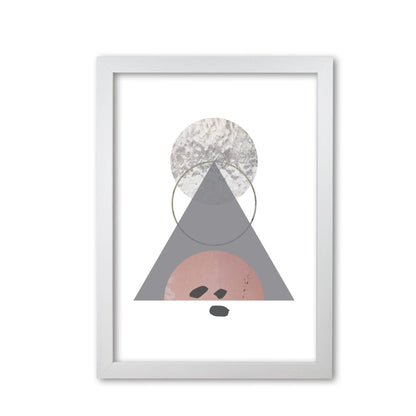 Peach, sand and glass abstract triangle modern fine art print