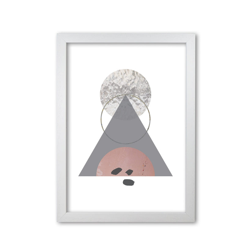 Peach, sand and glass abstract triangle modern fine art print