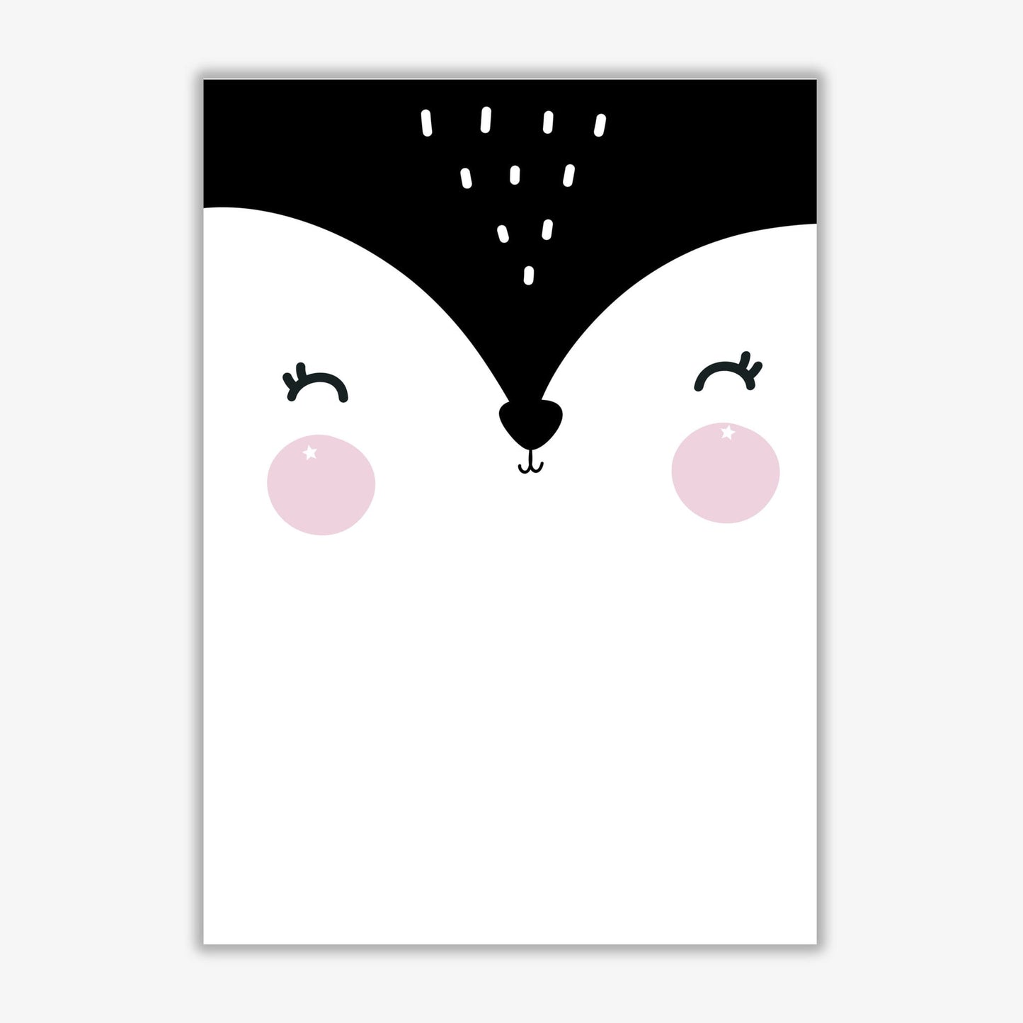 Penguin face scandi modern fine art print