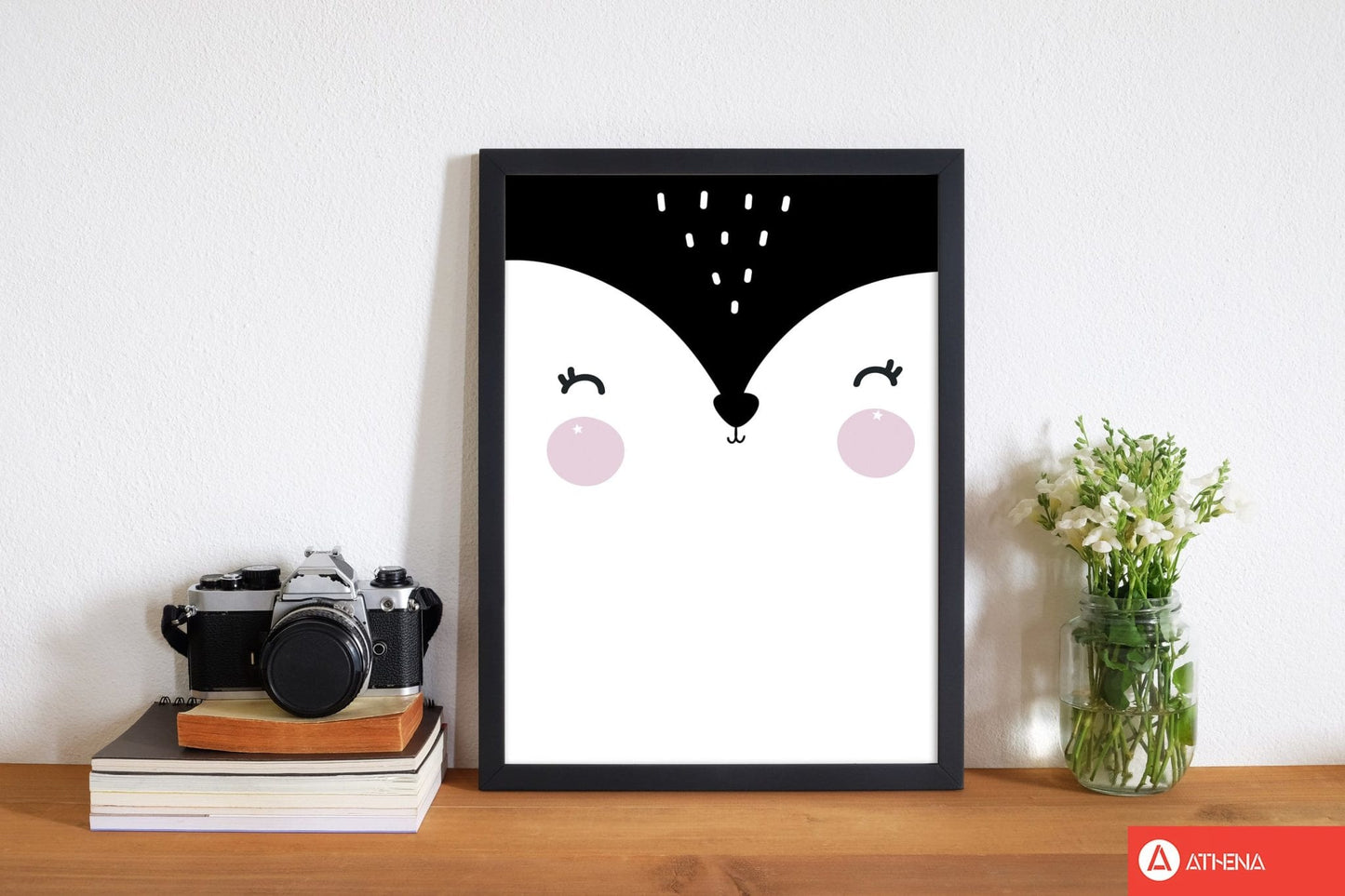 Penguin face scandi modern fine art print