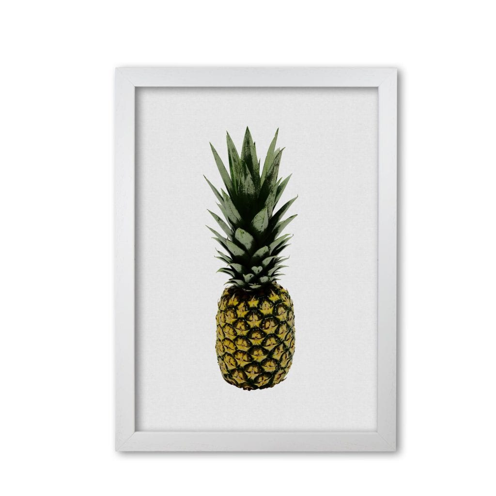 Pineapple fine art print by orara studio, framed kitchen wall art