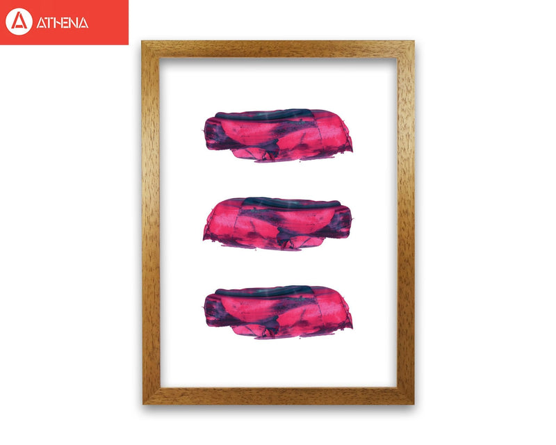 Pink and purple abstract paint strokes modern fine art print