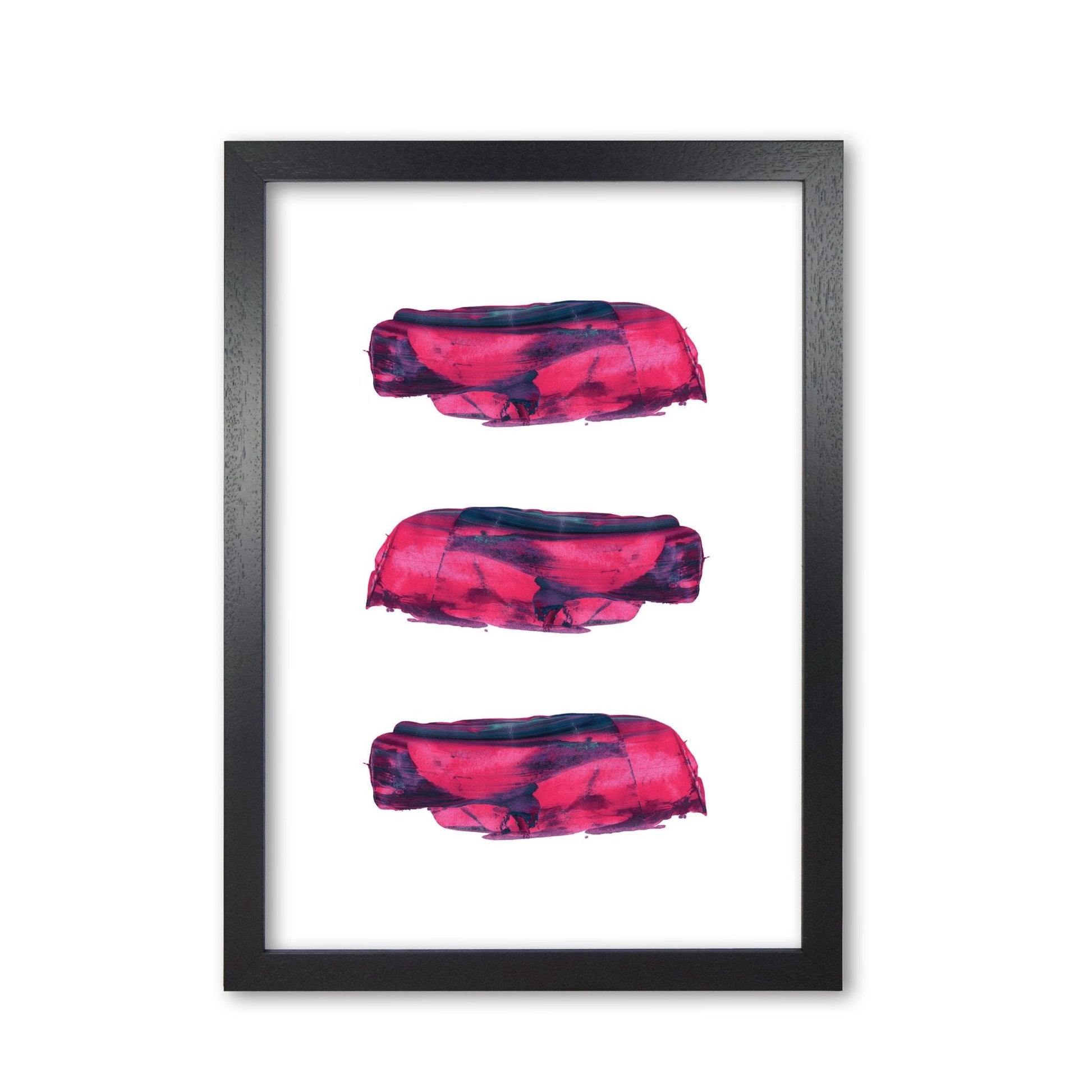 Pink and purple abstract paint strokes modern fine art print