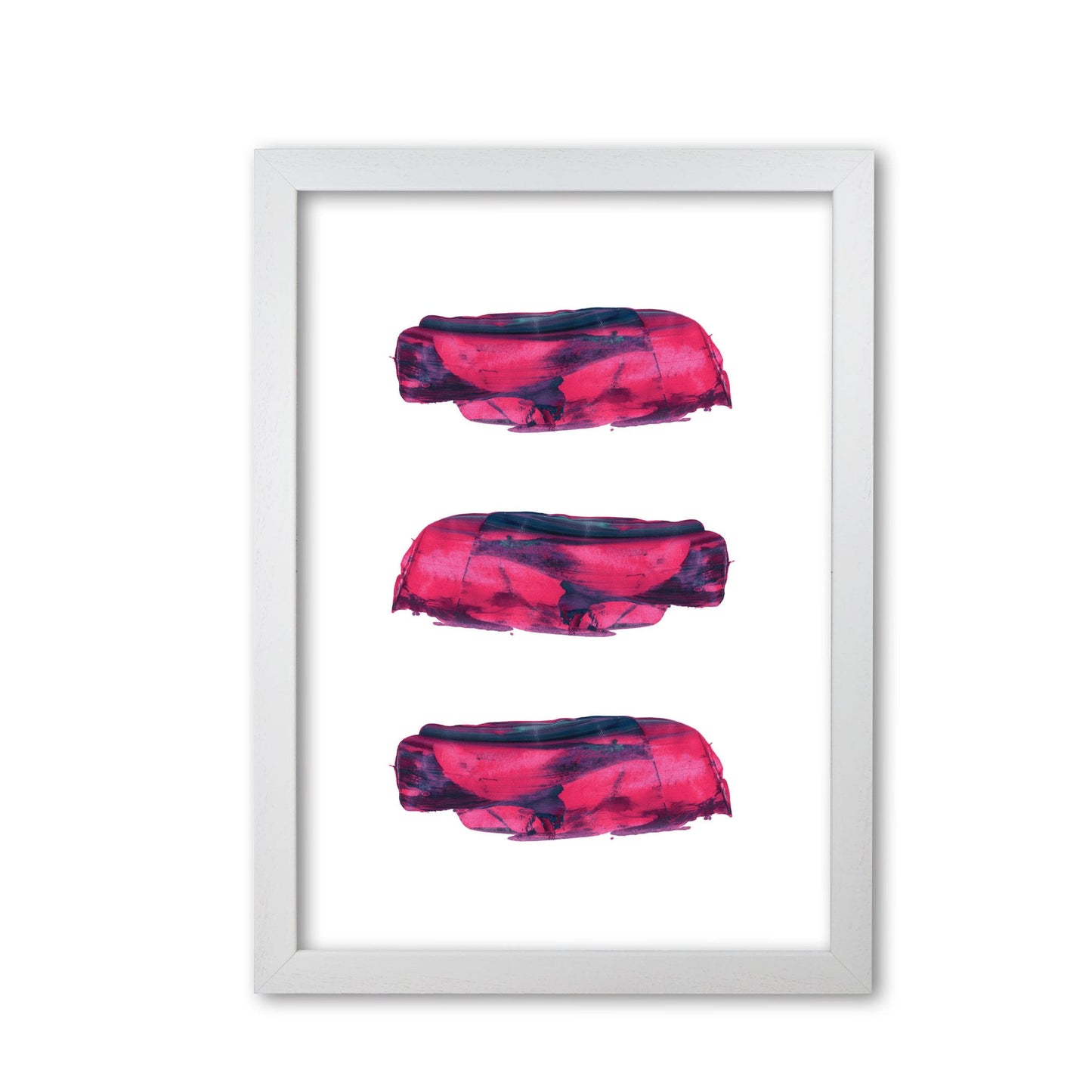 Pink and purple abstract paint strokes modern fine art print