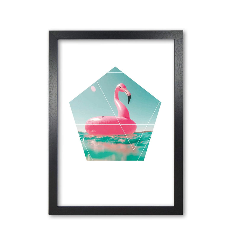 Pink flamingo inflatable modern fine art print