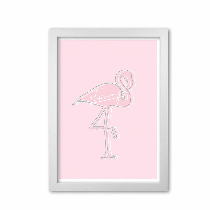 Pink flamingo modern fine art print