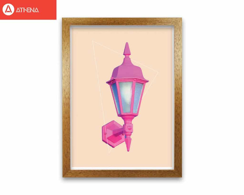 Pink geo lamp modern fine art print