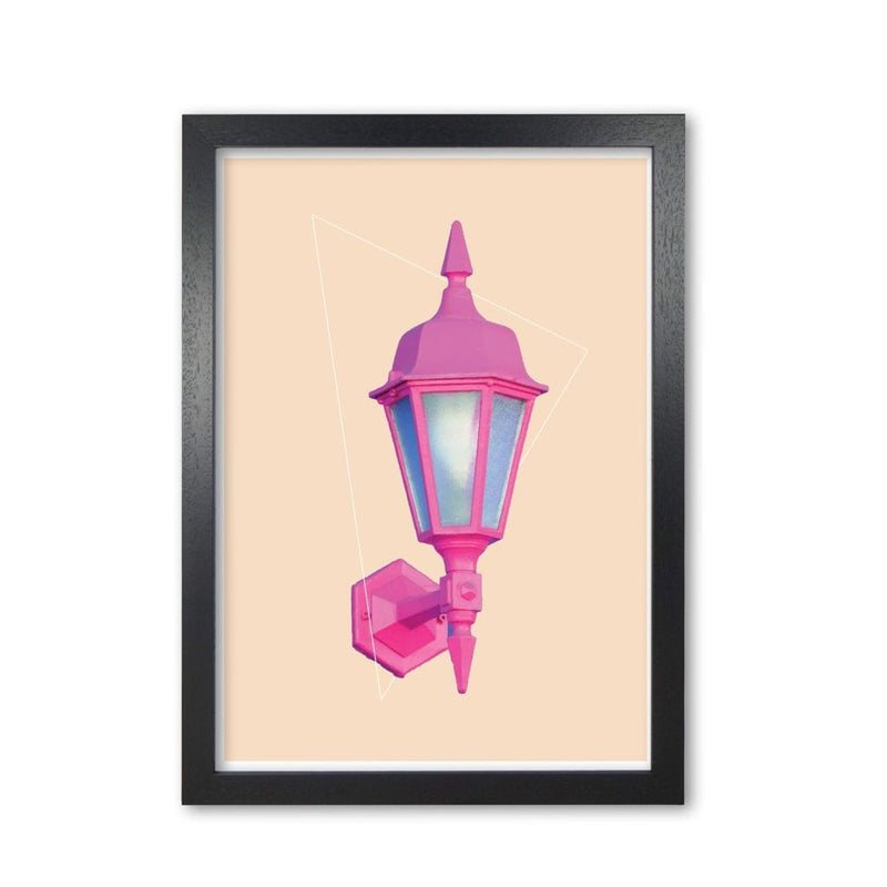 Pink geo lamp modern fine art print