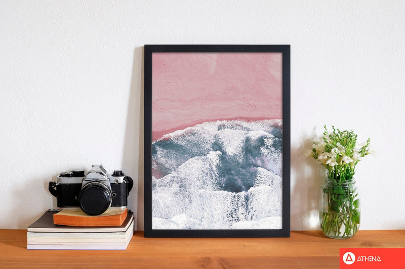 Pink sand modern fine art print, framed botanical &