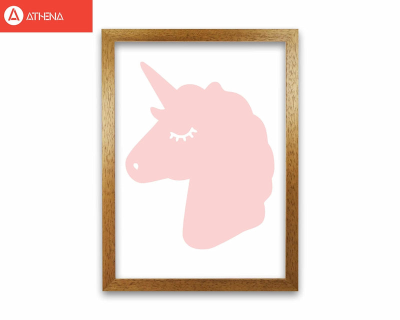 Pink unicorn head modern fine art print
