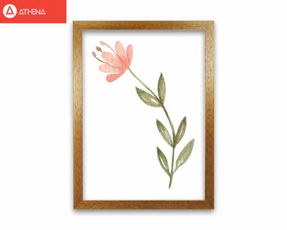 Pink watercolour flower 2 modern fine art print
