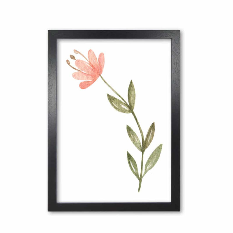 Pink watercolour flower 2 modern fine art print