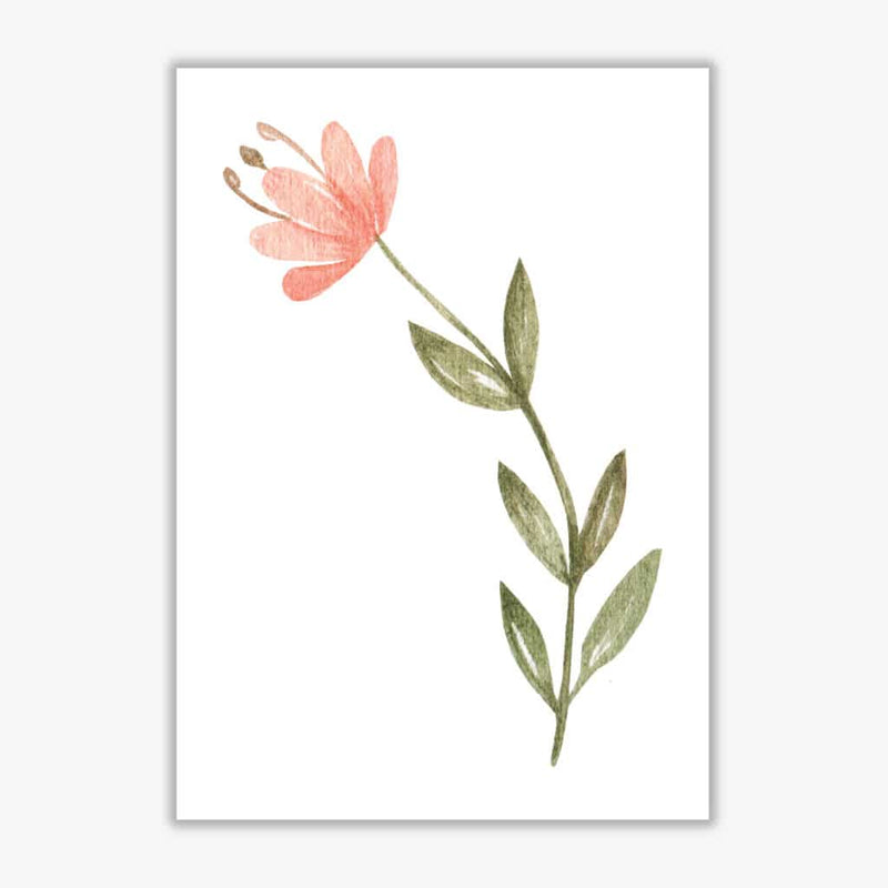 Pink watercolour flower 2 modern fine art print